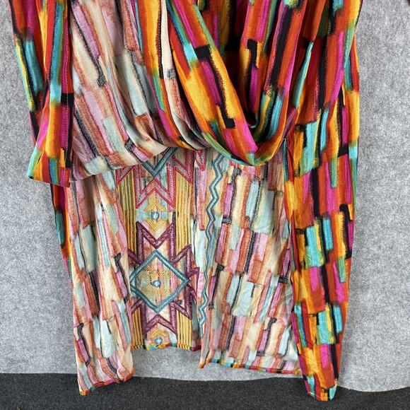 Savanna Jane Maxi Dress Women 1X Embroidered Tribal Southwest Boho Colorful NEW - Picture 12 of 16